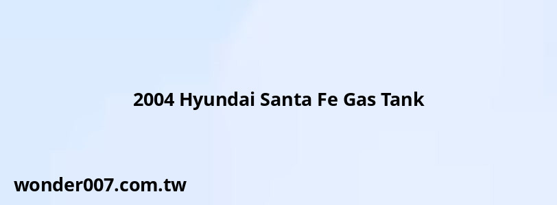 2004 Hyundai Santa Fe Gas Tank