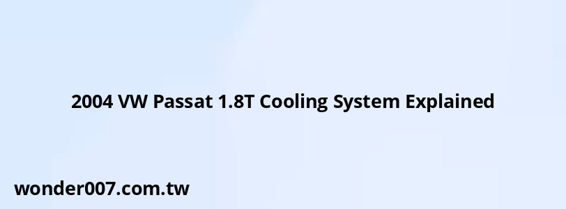 2004 VW Passat 1.8T Cooling System Explained