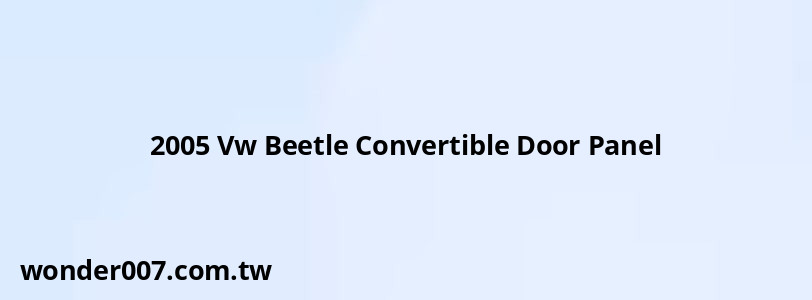 2005 Vw Beetle Convertible Door Panel