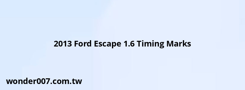 2013 Ford Escape 1.6 Timing Marks