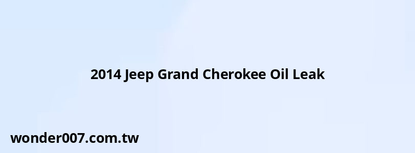 2014 Jeep Grand Cherokee Oil Leak