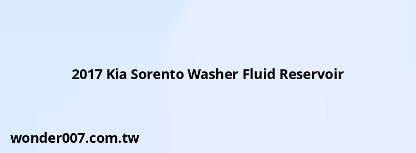 2017 Kia Sorento Washer Fluid Reservoir 2017 Kia Sorento Washer Fluid Reservoir