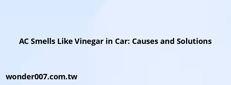 AC Smells Like Vinegar in Car: Causes and Solutions AC Smells Like Vinegar in Car: Causes and Solutions