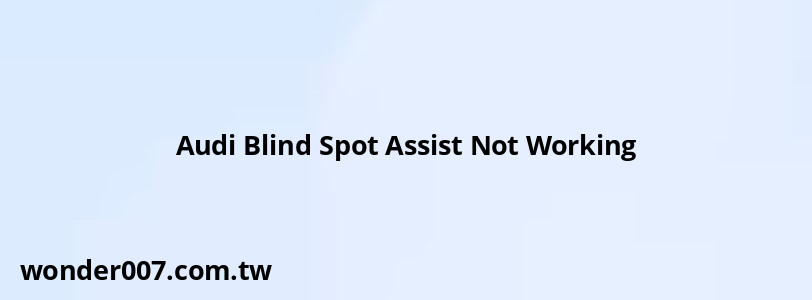 Audi Blind Spot Assist Not Working Audi Blind Spot Assist Not Working