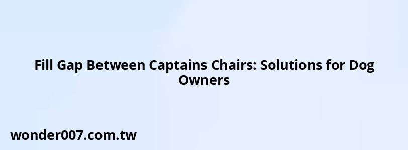 Fill Gap Between Captains Chairs: Solutions for Dog Owners