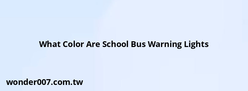 What Color Are School Bus Warning Lights